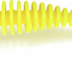 Black Cat Curly Worm Zwart/Geel Met Staart